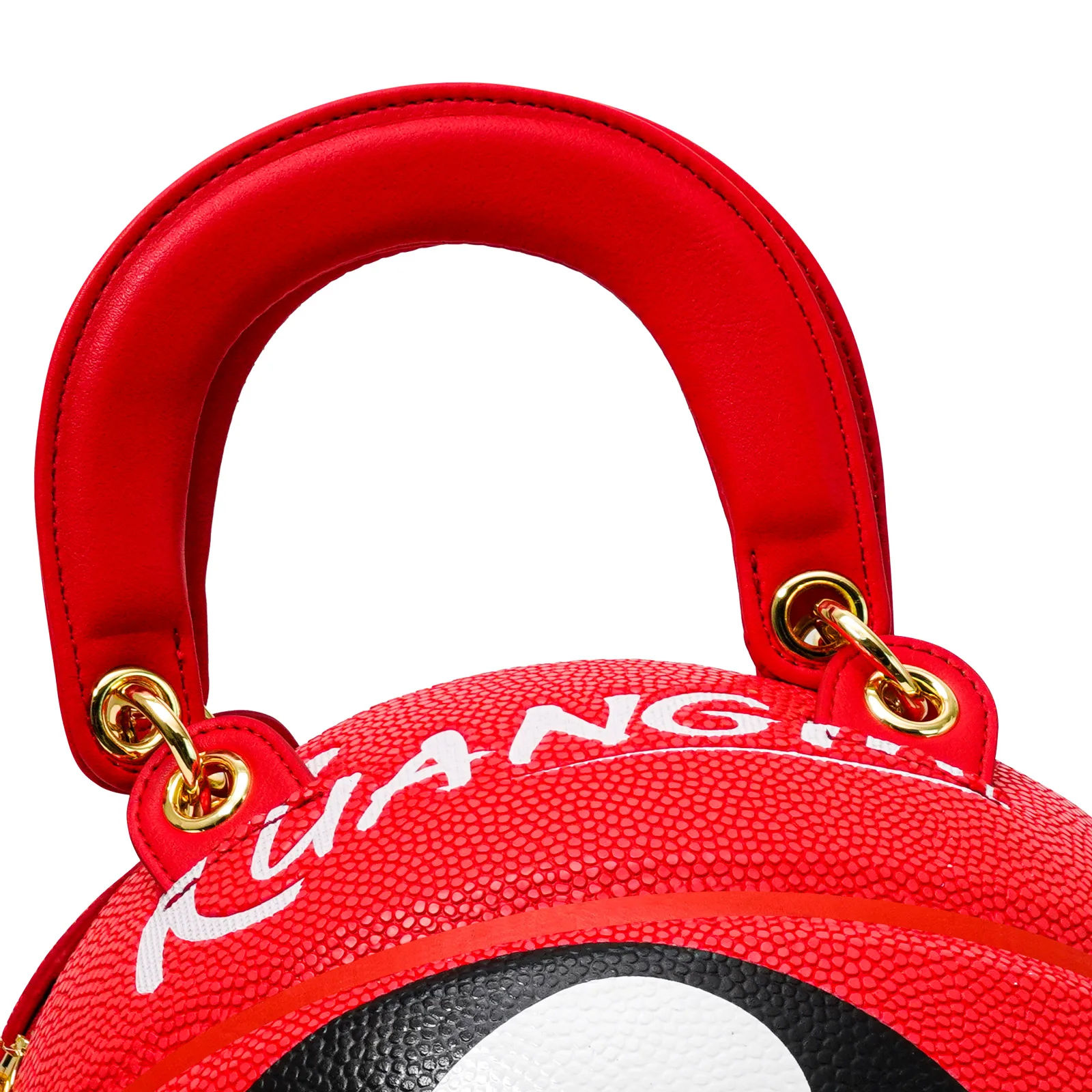 Kuangmi Unique Basketball Shaped Crossbody Bag PU Handbag for Girl Women, Trendy and Cool Street Style Accessories