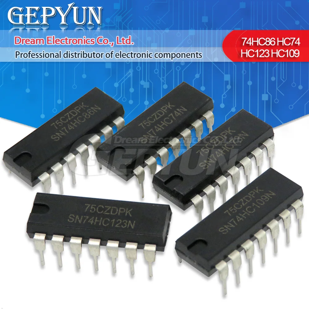 10PCS SN74HC74N DIP 74HC74 DIP-14 74HC74N SN74HC73N SN74HC86N SN74HC125N 74HC86 74HC86N 74HC125