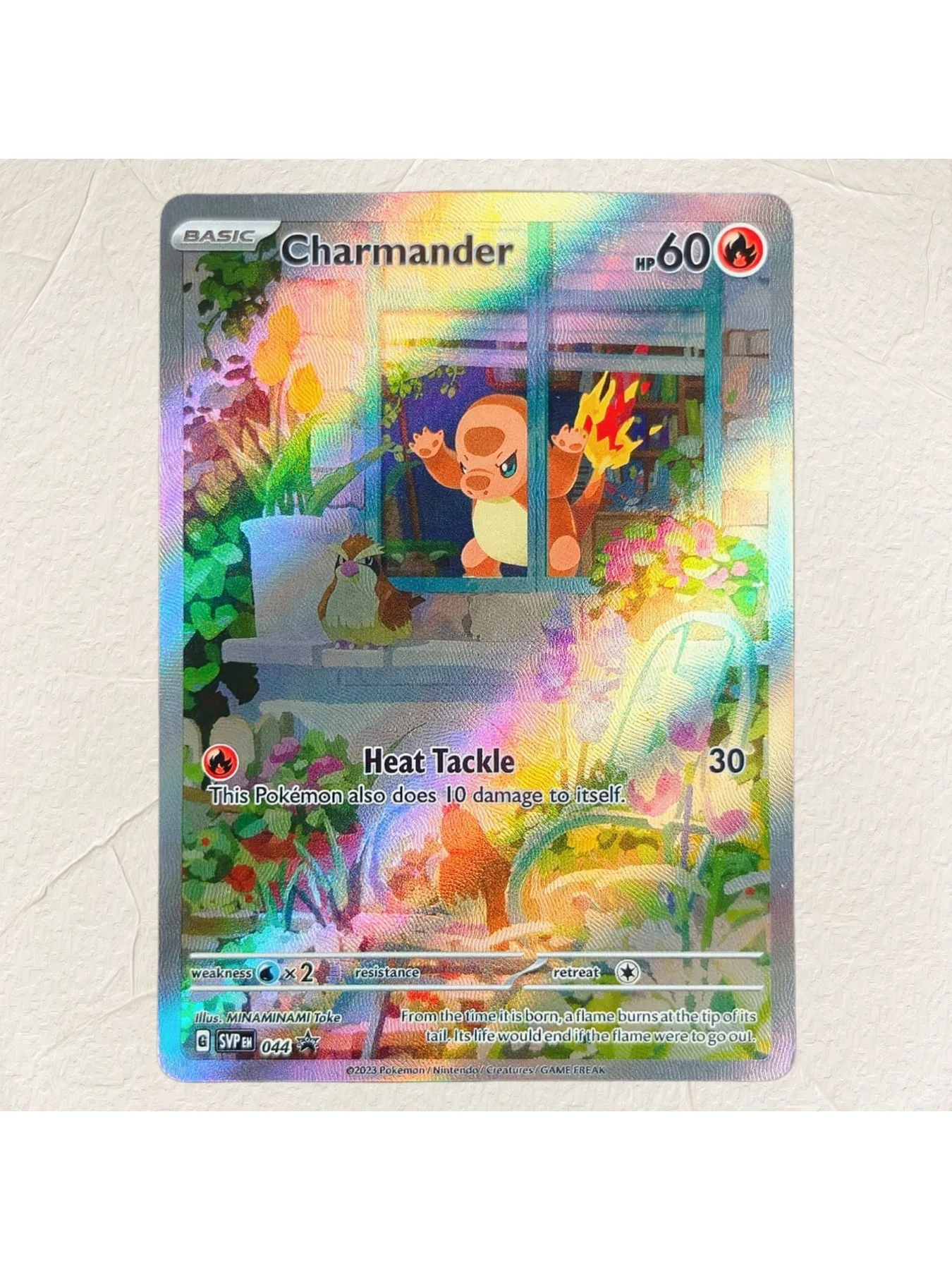 DIY Charmander SVP 044 Englische Version Sammelkarten mit Folienstruktur Premium Anime-Sammelkarten