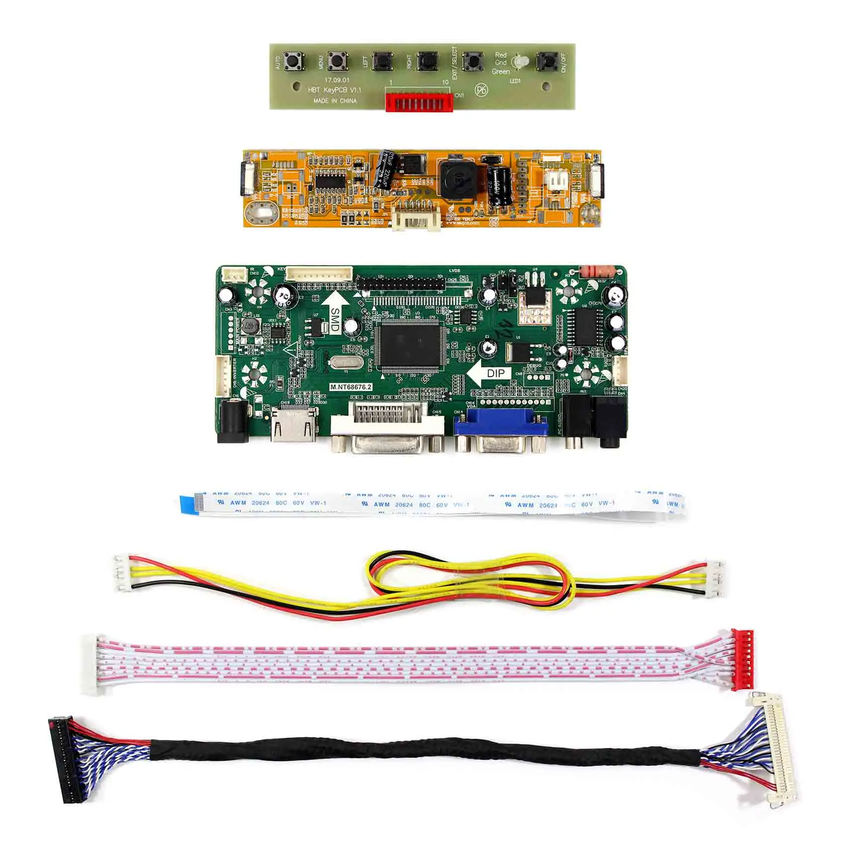 HDM I VGA DVI LCD Controller Board For 21.5