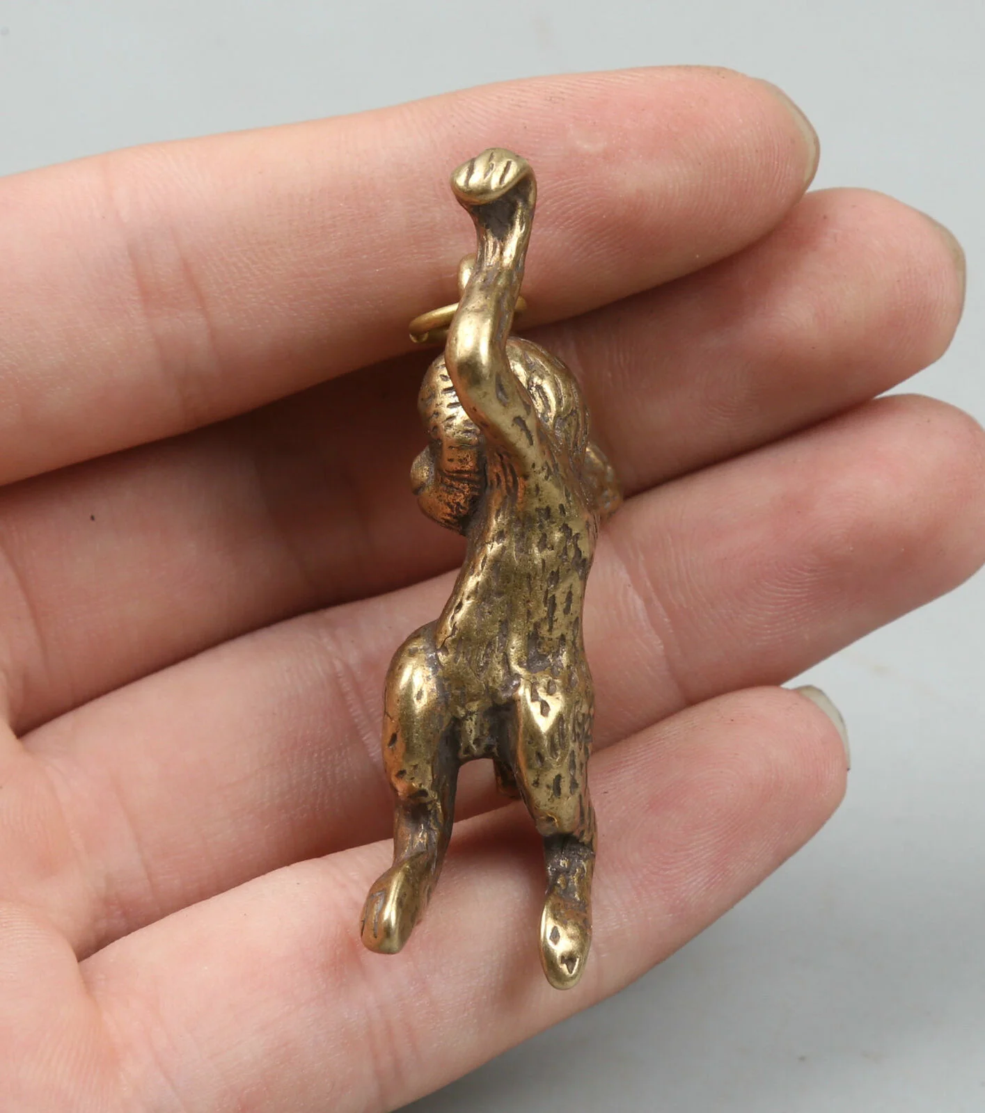 55MM/27g Curio Chinese Bronze Lovable Monkey Zodiac Animal Monkey Small Pendant Last item available