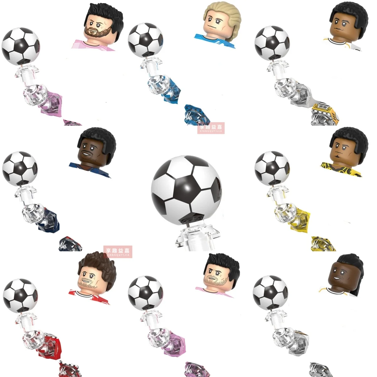 

2026 New Football Sports Star Model Bricks Series Characters Mini Action Figure Building Blocks Kids Toys For Education Gift