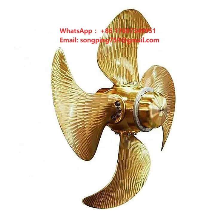 Brand New High-quality Bronze and Stainless Steel Outboard Propeller with Four Blades, Customizable