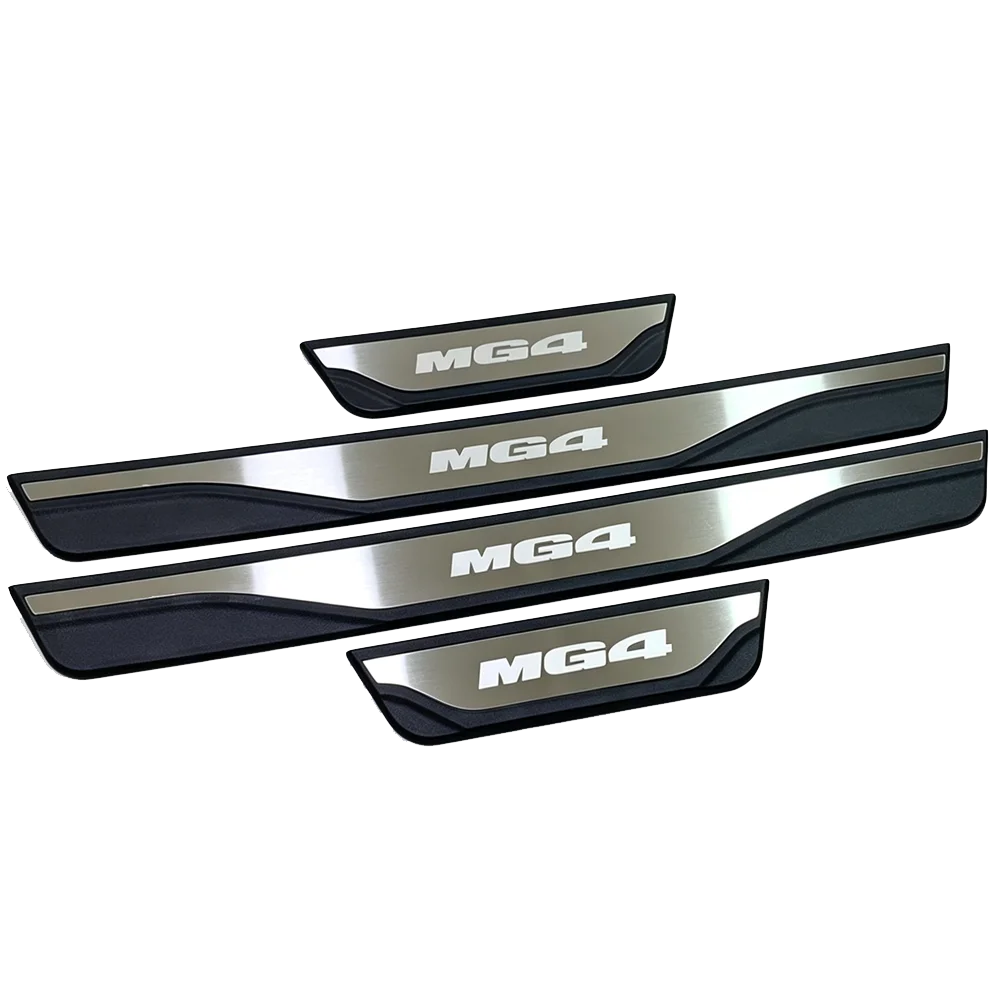 For MG4 Urban 2026 2027 Accessories Car Stainless Steel Plastic Door Scuff Plate Trim Pedal Thresold Kick Pad Protector Sticker