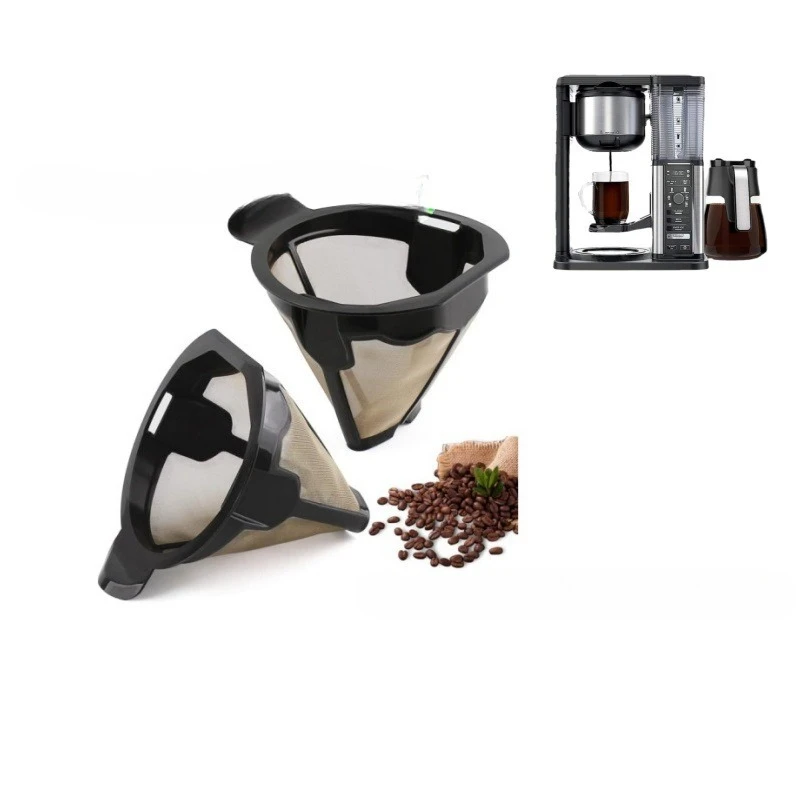 قابلة لإعادة الاستخدام القهوة تصفية مخروط صانع القهوة مرشحات للنينجا و CM401 CM371 القهوة بار بروير استبدال مرشح سلة دائمة