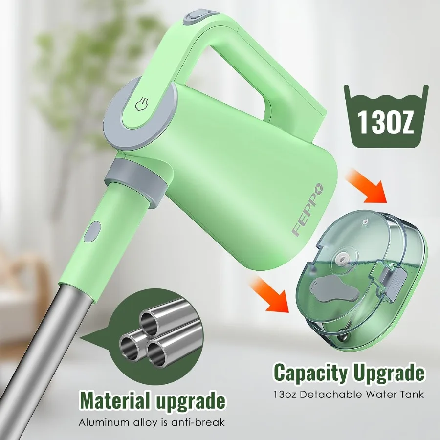 Steam Mop Detachable Handheld Steam Cleaner for Home and Floor Cleaning with 15s Heat-Up 230F Steamer for Deep Cleaning on Hard