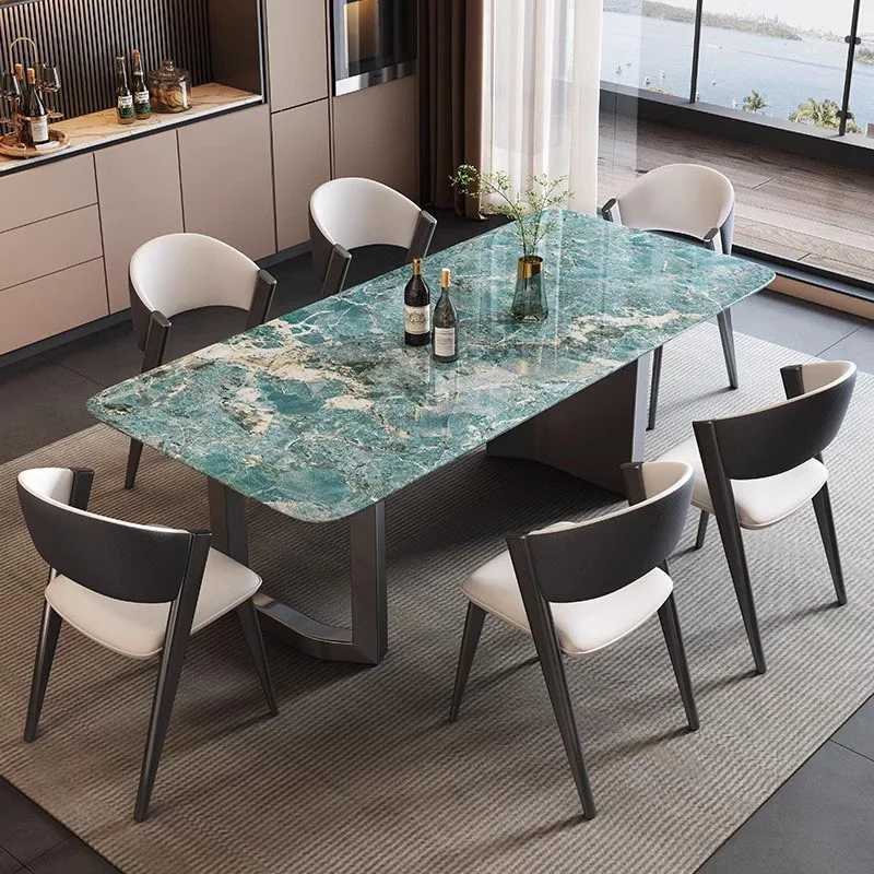 Chairs Nordic Dining Table Luxury Unfolding Marble Living Dining Table Industrial Rectangle Muebles De Cocina Kitchen Furniture