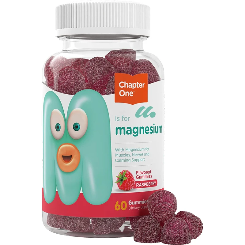 Magnesium citrate children's delicious gummies, helpful for bone health and mineralization, 60 gummies