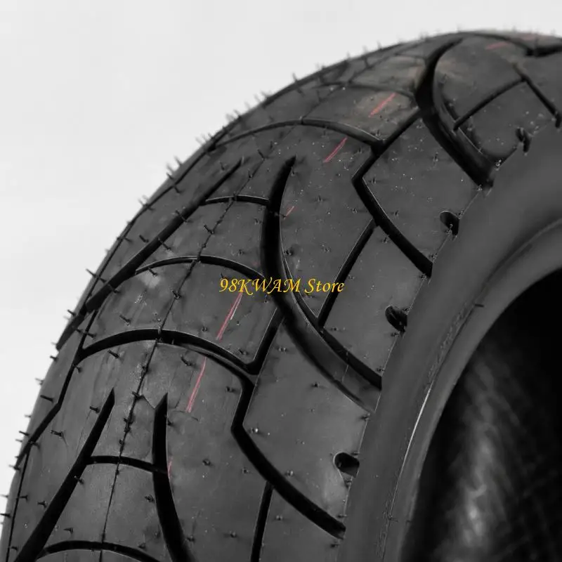 80/65-6 Replacement Electric Scooter Outer Tire and Inner Tube Set with Rubber Tire and Angled Stem Tube for Paired 68UF