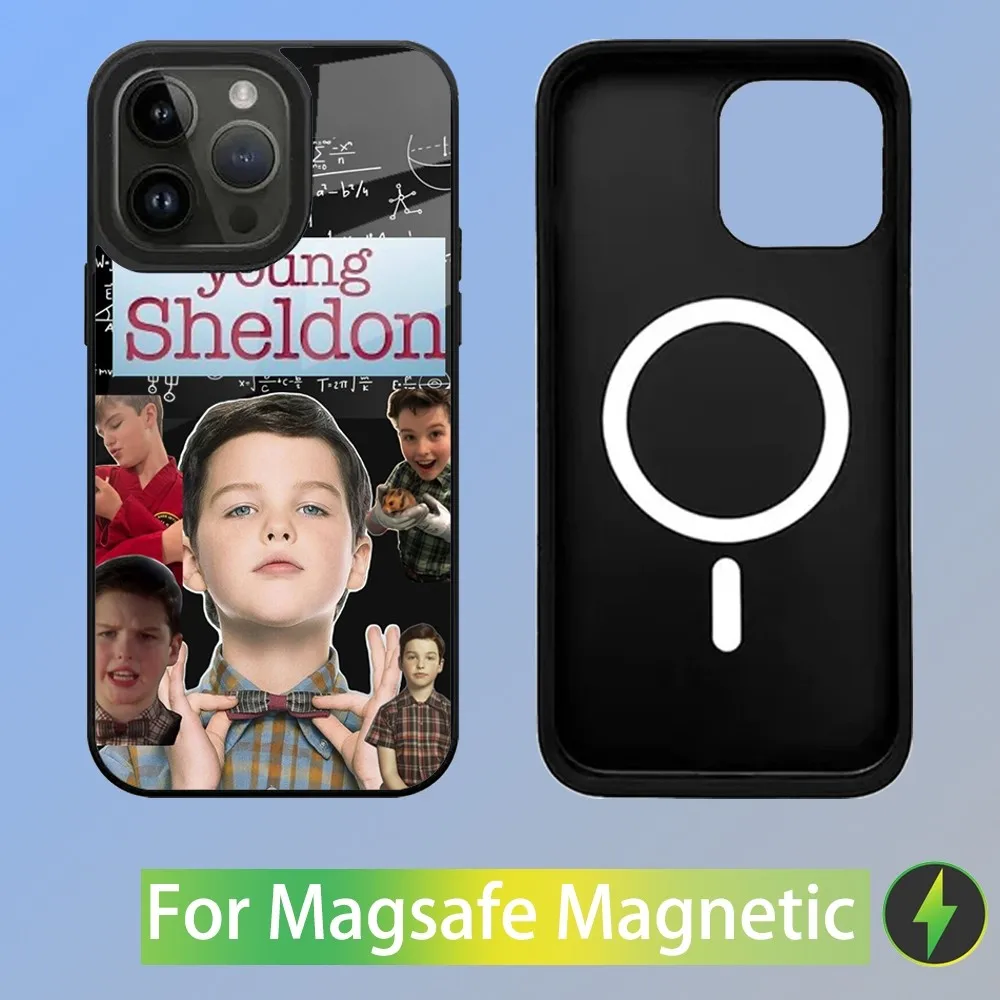 Cute B-Boy Young S-Sheldon TV Phone Case For iPhone 15,14,13,12,11,Plus,Pro,Max Mini Magsafe Magnetic Wireless Charging