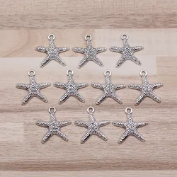 IFOCUS 10pcs/Lot Starfish Charms For DIY Jewelry Making Zinc Alloy 18x19mm/0.71x0.75inch