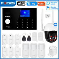 FUERS G34 Tuya Smart WIFI 4G Alarm System Wireless Home Burglar Security Alarm System Control Siren Motion Detector Smoke Sensor