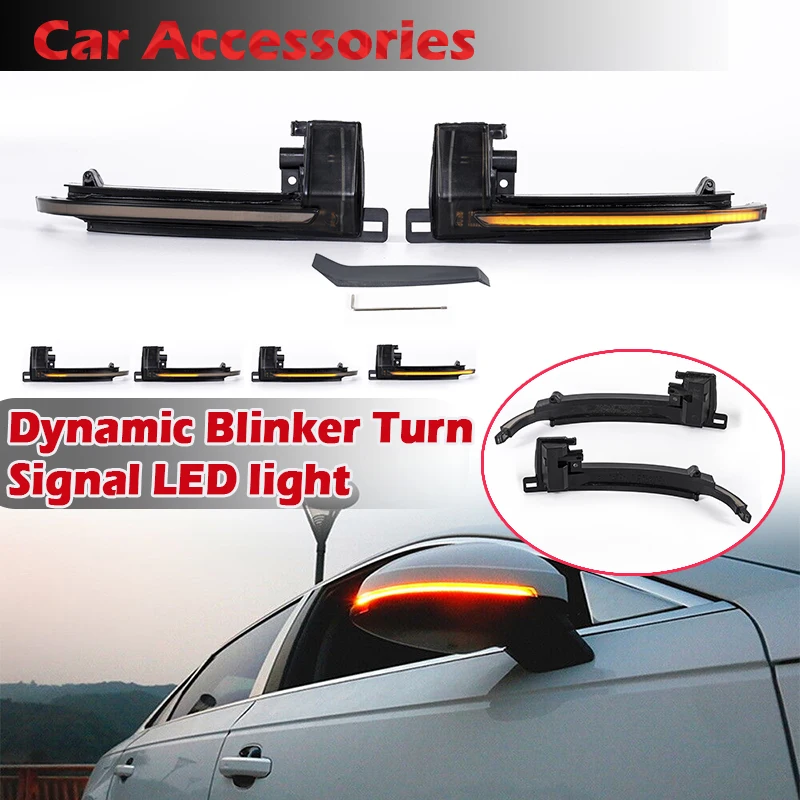 

2pcs Rearview Mirror Turn Signal Light Indicator Dynamic Blinker LED Lamp Fit For Audi A3 B8 8P A4 S4 A5 S5 A6 S6 A8 S8 Q3 SQ3