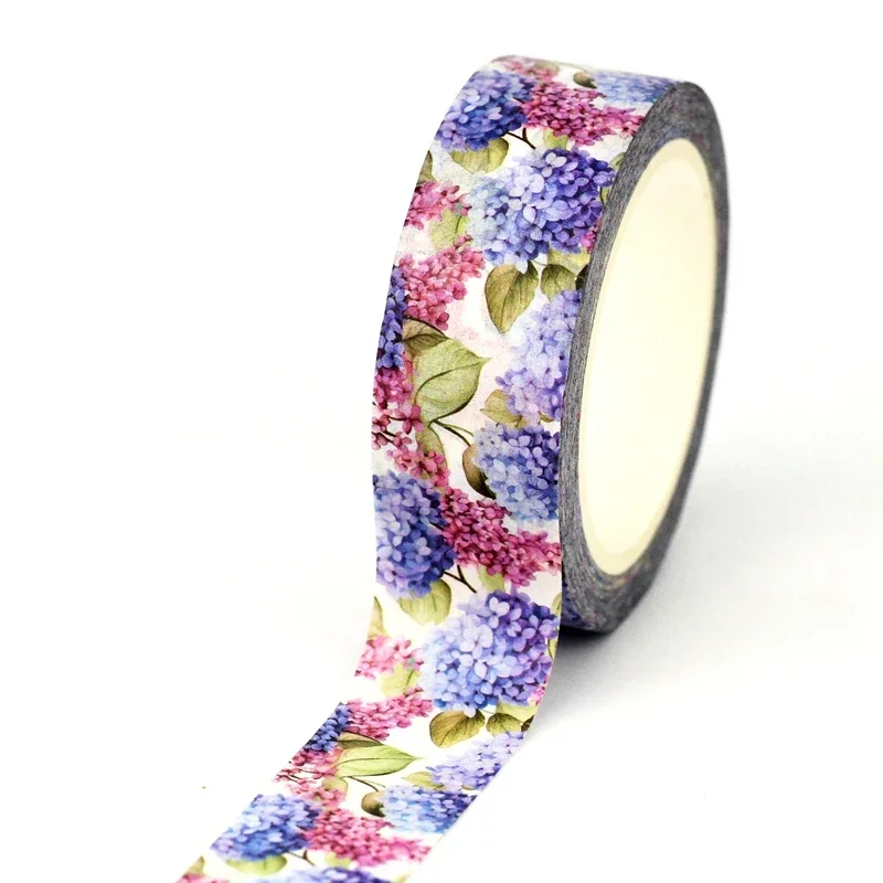 

Новинка, 1 шт., 10 м, деко, фиолетовые гигродейские цветы, лента васи для скрапбукинга, клейкая маскирующая лента для ведения журналов, милые стационарные принадлежности