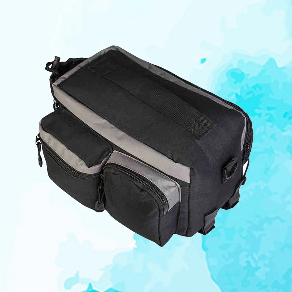

Cycling Bike Rear Seat Bag Durable Large Capacity Multi Pocket Adjustable Shoulder Strap Reflective Straps Easy Install For Bike
