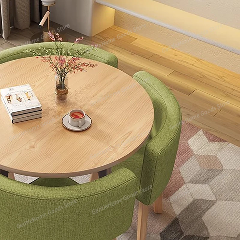 Nordic Table And Chair Combination Reception Store Reception Negotiation Table And Chair Small House Leisure Roundtable