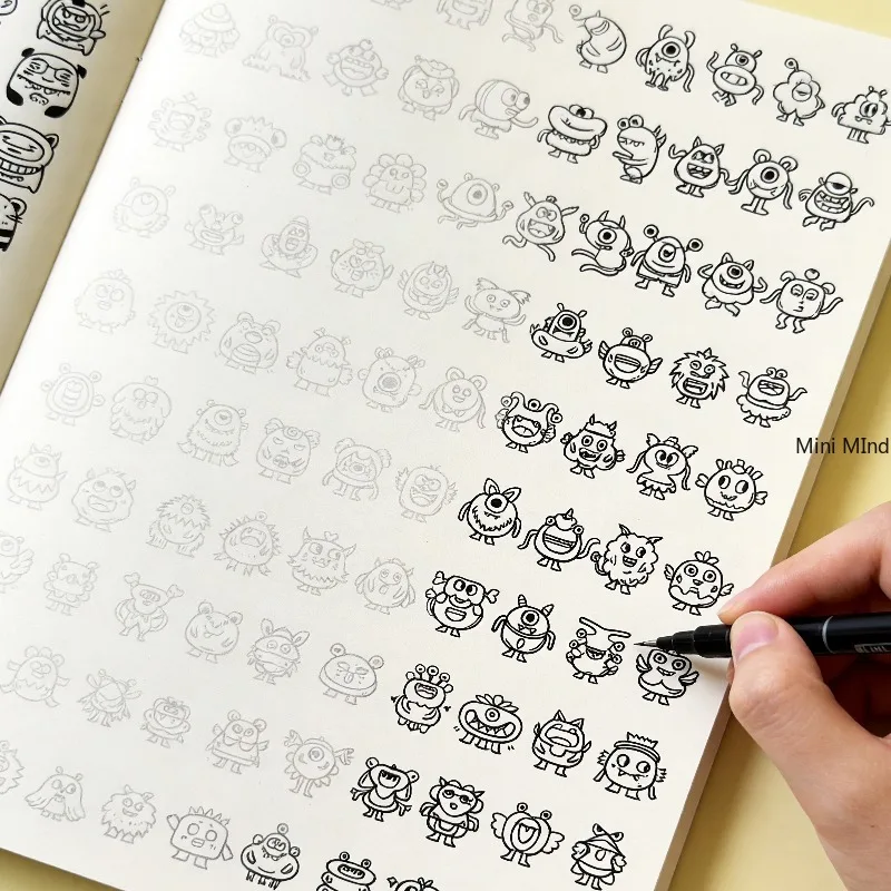 A High-definition Adult Decompression Doodle Coloring Book with Line Drawing and Copying Include Over 1000 Line Drawing Patterns