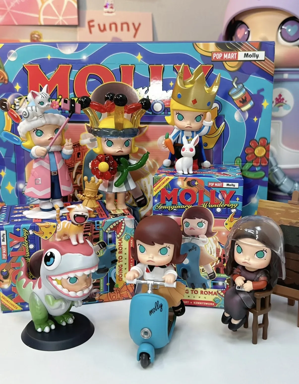 

POP MART MOLLY Imaginary Wandering Series Blind Box Toys Kawaii Anime Action Figure Caixa Caja Surprise Mystery Box Dolls Girls