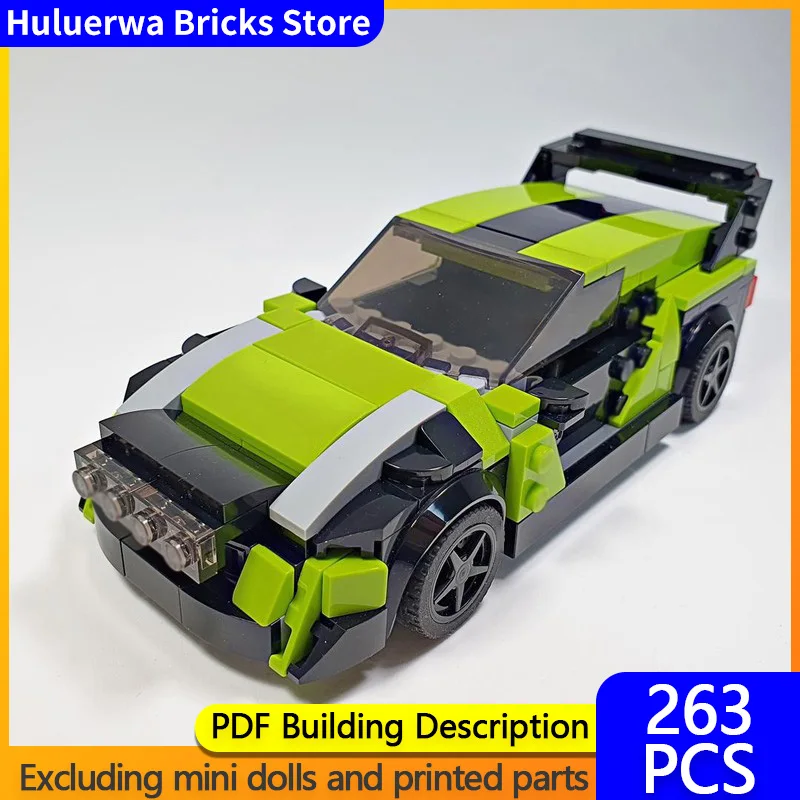 Modello di auto da corsa di velocità MOC Mattoni da costruzione Fiesta WRC Rally Racing Tecnologia modulare Regali di festa per bambini Assemblare giocattoli vestito