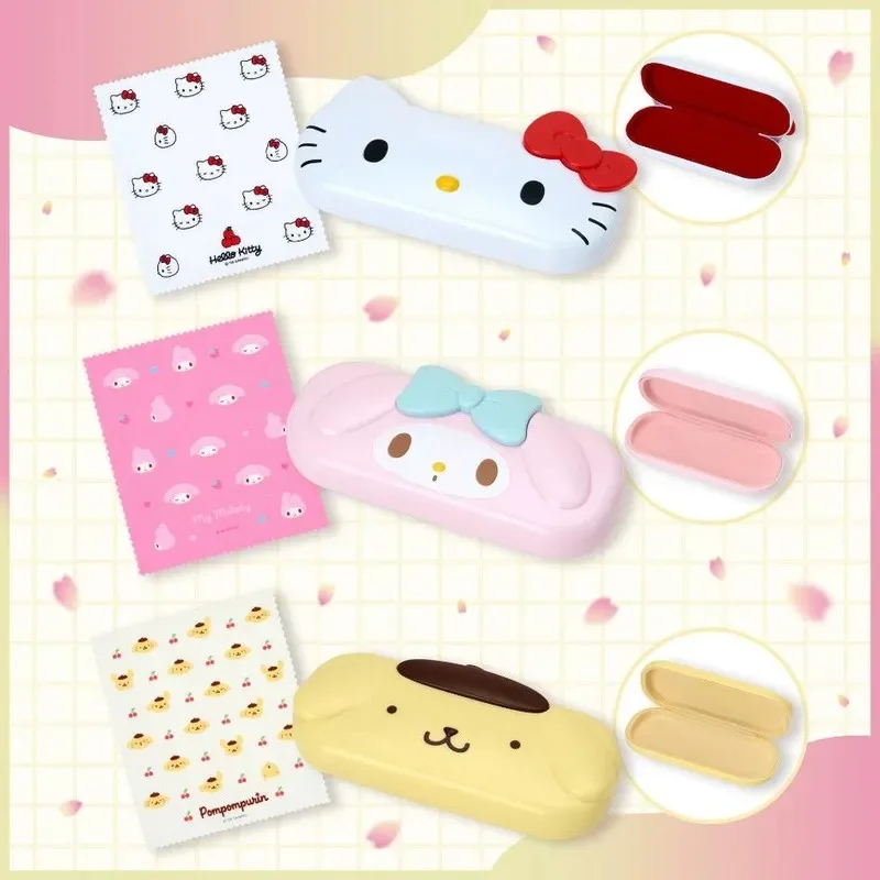 New New Kawaii Hello Cute Kitty  Melody Pudding Dog Yugui Dog Pacha Dog Kulomi Glasses Case Portable Eyewear Holder for Adults - Aliexpress Deal