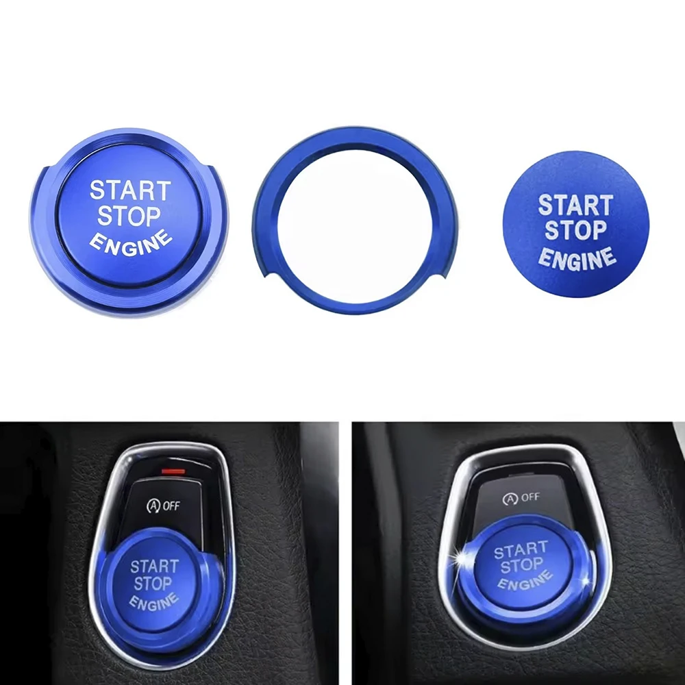 Car Engine Start Button Stickers Ignition Key Ring Trim Cover for BMW 1 2 3 4 Series X1 F48 F20 F21 F30 F32 F33 F34 F36 F45