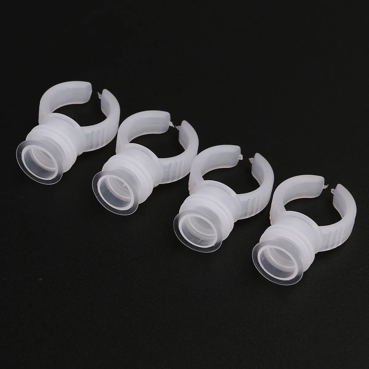

200pcs Disposable Ink Cups for Eyebrow Tattooing Pigment Container Ring Holder Eyelash Makeup Tool New Permanent