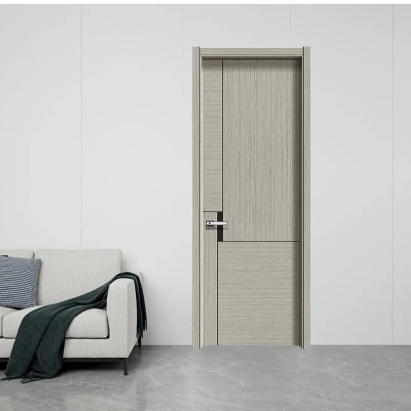 Solid wood composite solid wood door, paint-free ecological modern simple wind room bedroom indoor sound insulation door