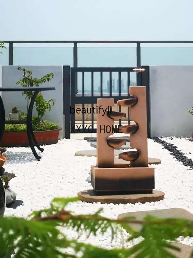 분수 다층 순환 물 야외 안뜰 레이아웃 정원 장식 바닥 풍경 유럽 장식 Waterscape