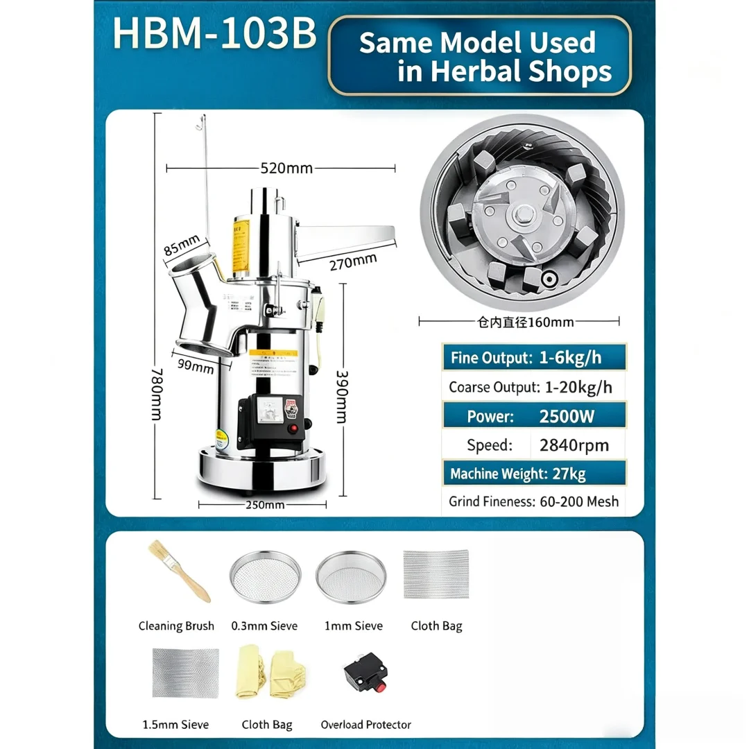 Stream‑style Chinese medicine grinder, ultra‑fine powder mill for pseudo‑ginseng and various herbal materials