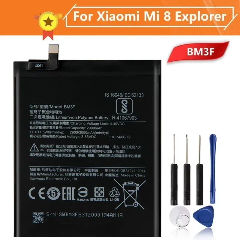 

Production in 2024 Phone Battery BM3F For Xiaomi 8 MI8 Explorer Mi8Pro MI 8 Pro Mi8 Pro Quality Replacement Batteries With Tools
