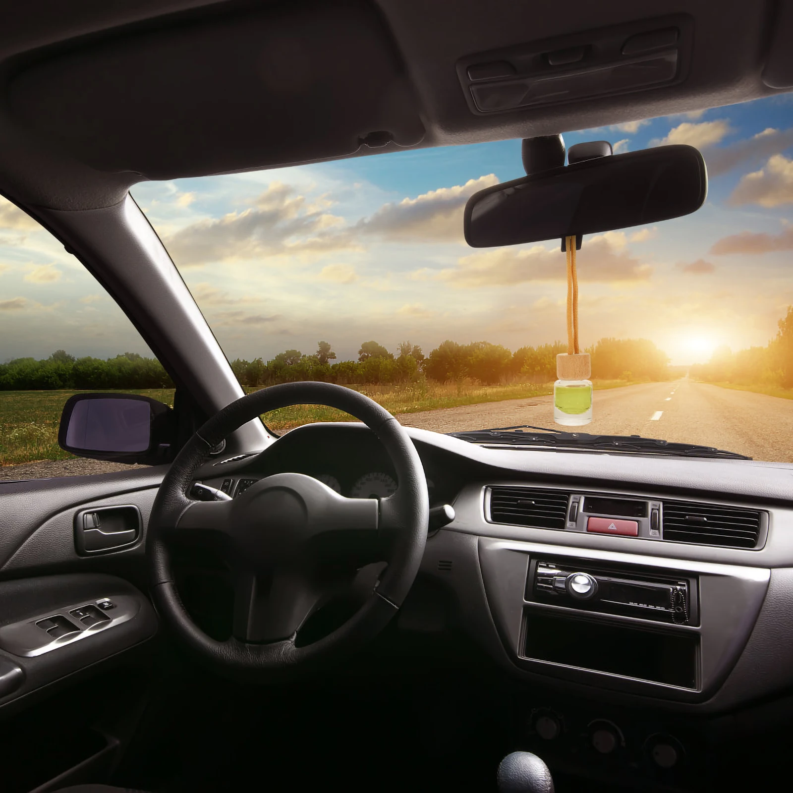 

10Pcs Car Perfume Bottles Hanging Air Freshener Refillable Diffuser for Car Home Office Fragrance Pendant Decor Accessory