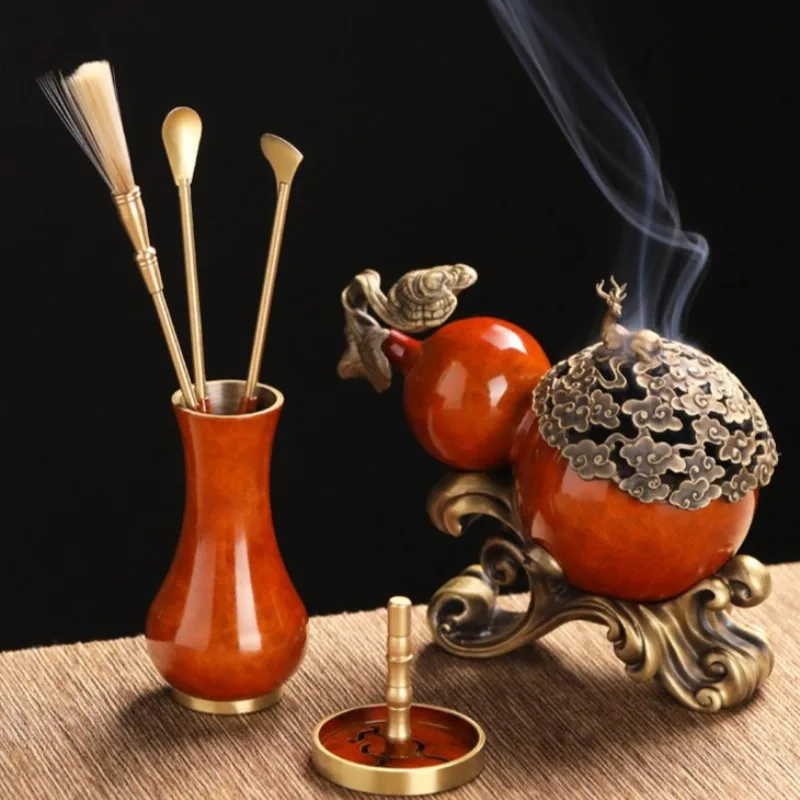 Aromatherapy stove Zen ornament incense path set incense seal tool Fulutuo incense ash gift