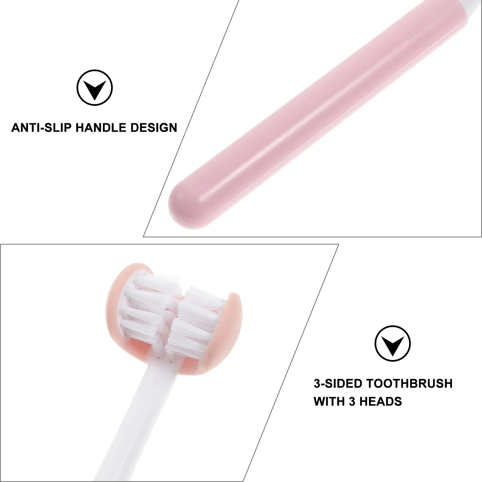 U Shaped 3 Sided Toothbrush Adult Manual PP Extra Care Travel Kids Teeth Nursing Brush Plaque Remover Electric