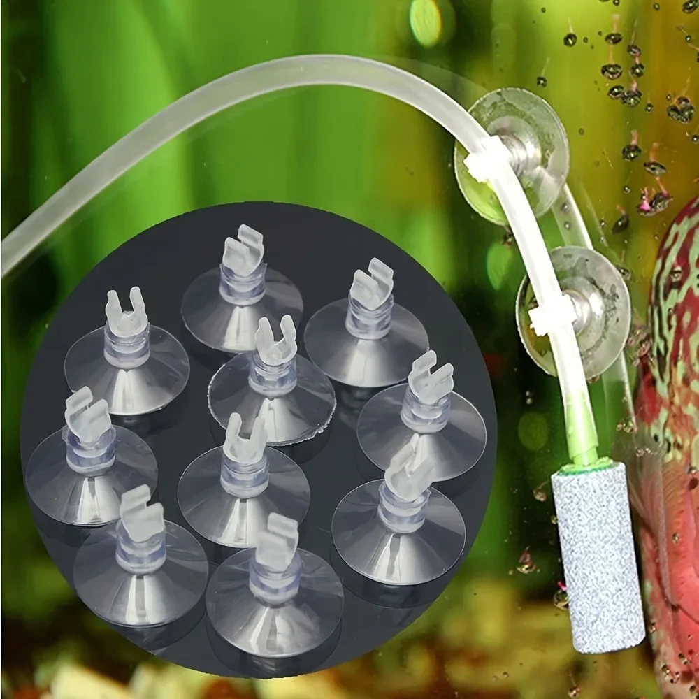 10 Stück Gummi-Aquarium-Saugnäpfe Halterungen für Luftschläuche und Pumpen