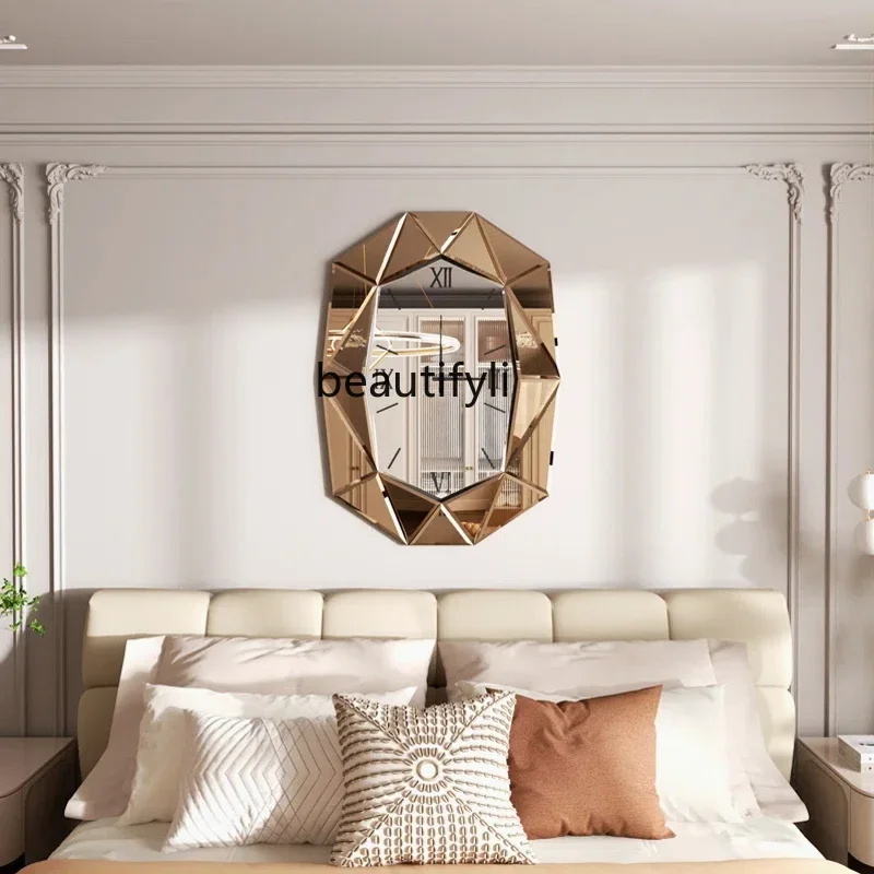 

Ornament with cloud mirror, bathroom wall irregular lamp stand decoration, makeup mirror smart6239