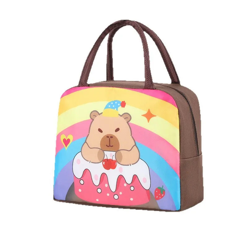 Children's Cute Cartoon Handbag - Thermal Insulation Animal Pattern Bento Rice Lunch Box Bag
