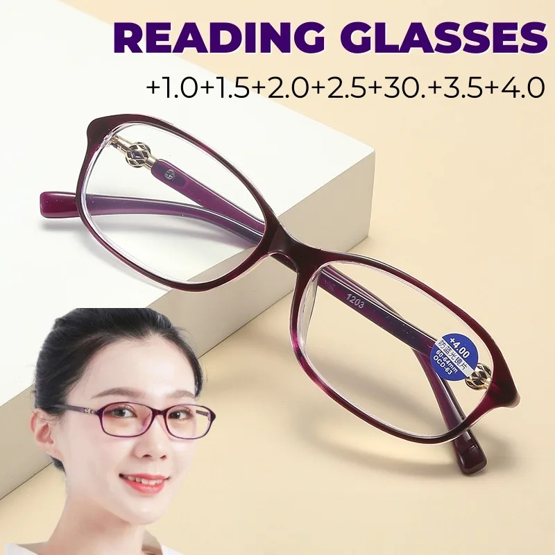 Lesebrille, ultraleichte, blaues Licht blockierende Brille für ältere Menschen, Brillen mit hochwertiger Linse, 100, 150, 200, 250, 300, 350 400