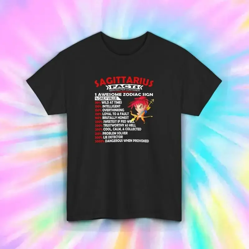 Sagittarius Facts T Shirt S 5X Zodiac Astrology Sign Birthday Horoscope