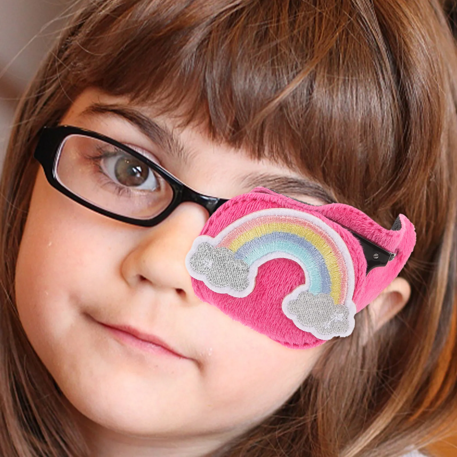 4 Pcs Left Eye Patches for Kids Blinder Amblyopia Eyeglasses Corrective Lazy Single Covers