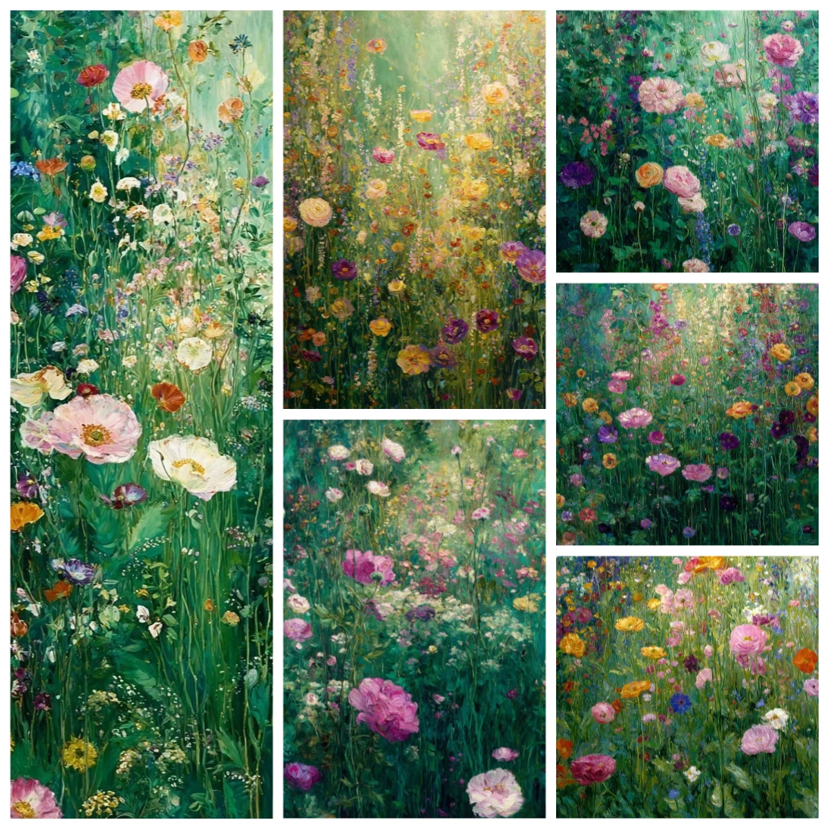 

500/1000 pcs Jigsaw Puzzle Lush Wildflower Garden Oil Painting Educational Toy for Kids Children 's Games Christmas Gift