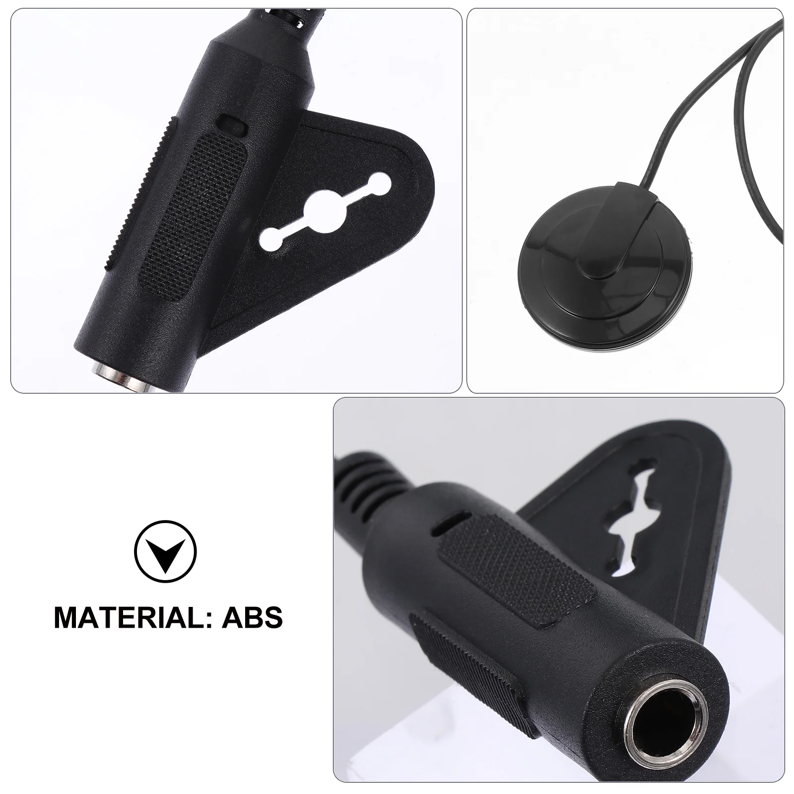 

Acoustic Guitar Pickup Transducer Clip on Electric Piezo ABS for Musical Instruments Clear Sound Durable Cable Easy Install No