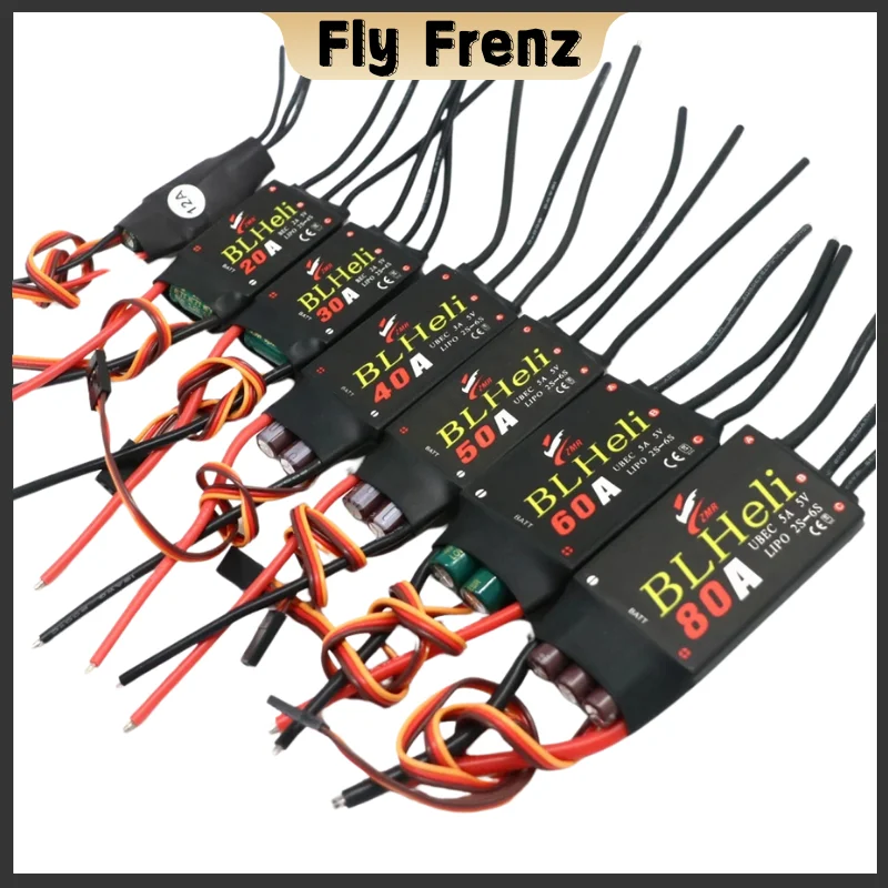 BLHeli 12A 20A 30A 40A 50A 60A 80A ESC senza spazzole con UBEC per modello di aereo quadricottero ad ala fissa multiasse FPV RC Drone