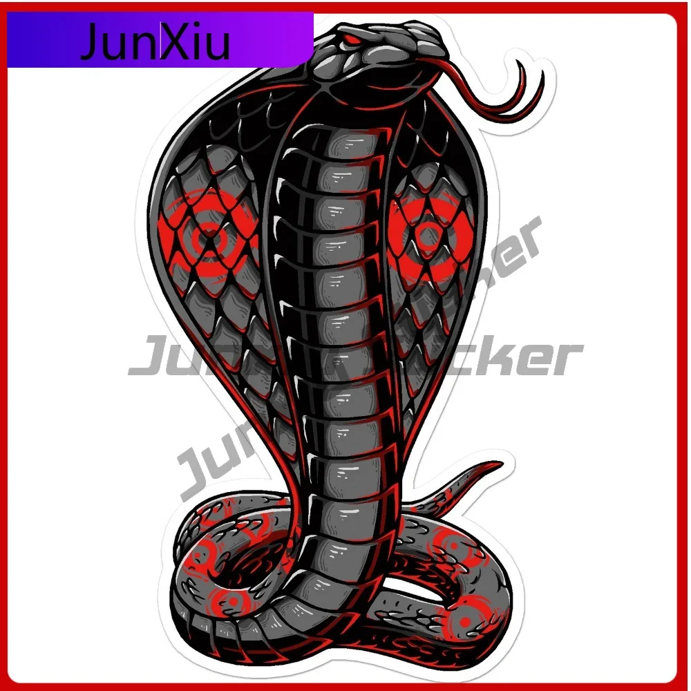 

Cobra Snake Head Cool Premium Scratch Resistant Stylish Motorcycle Decal Sticker Waterproof Vinyl Car Laptop Window Bumper