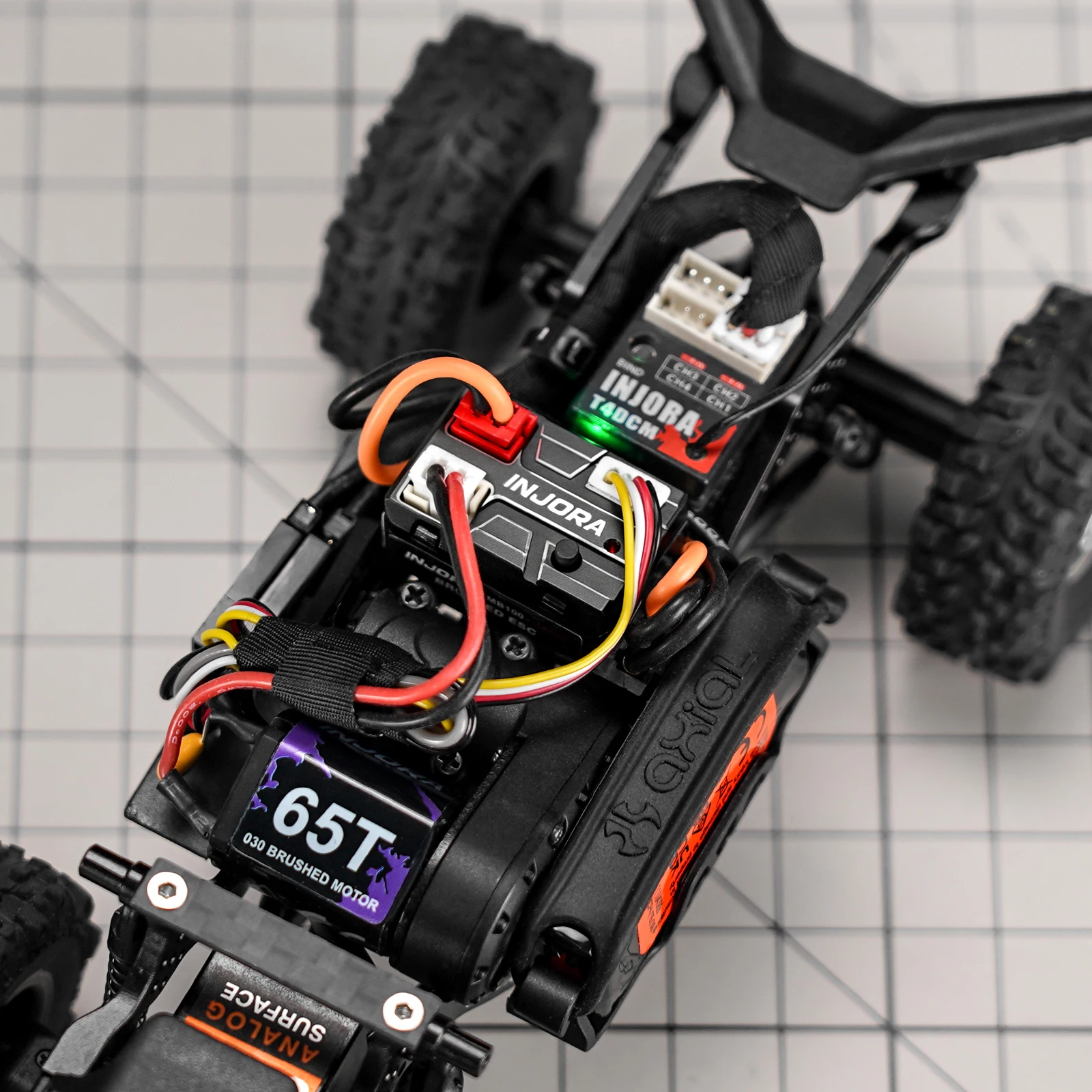 INJORA MB100 NANO Waterproof Brushed ESC 15A for 1/24 1/30 1/32 RC Crawlers SCX24 SCX30 view 6