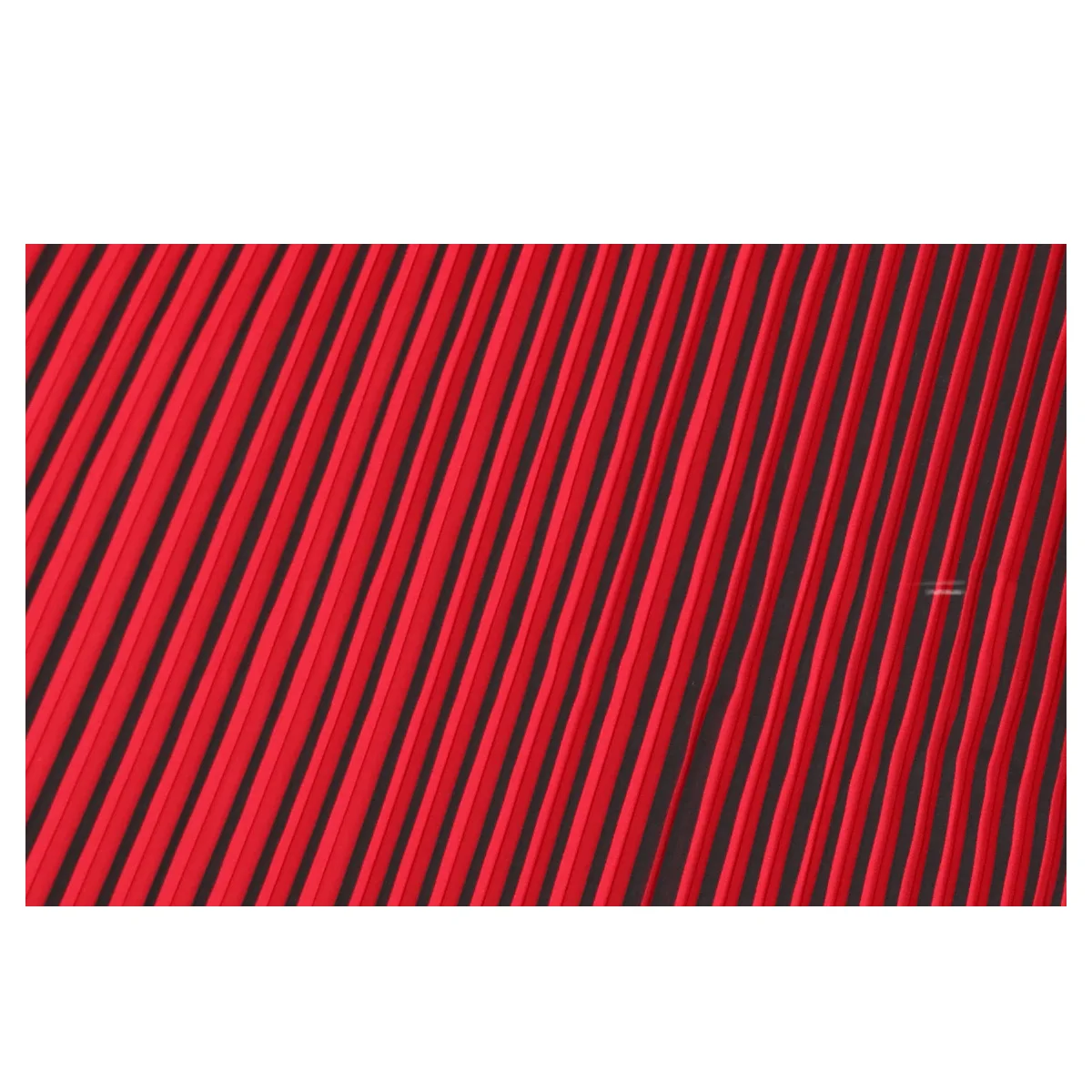 Black Red Stripe Pleated Chiffon Fabric Per Half Meter,Sew Dress Designer Fabric,DIY Fashion Creative Quilting Materials