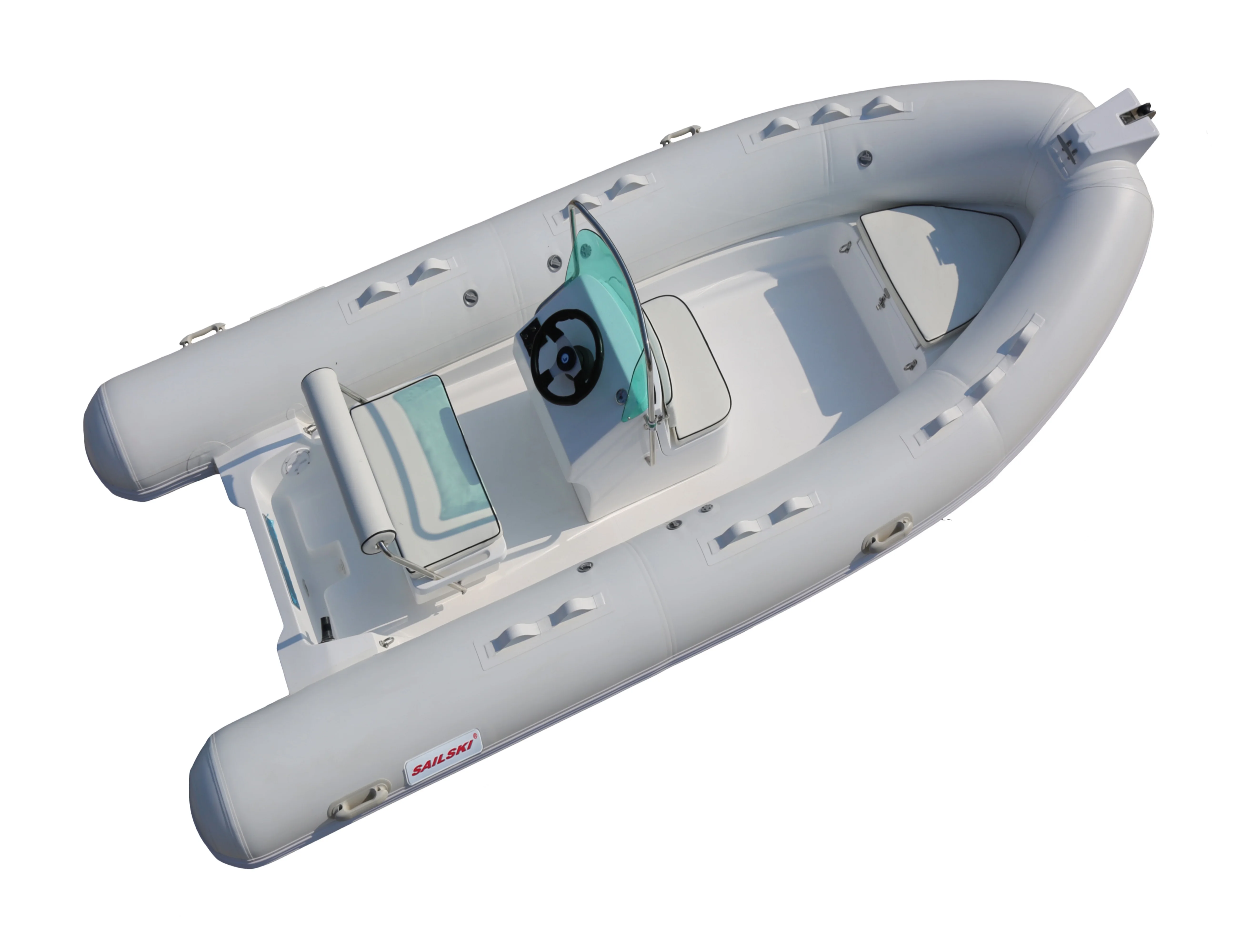 SAILSKI Rib Boat 480 (4.8m/15.75ft Length, Hypalon Tube, Fiberglass Hull, 60hp Outboards)