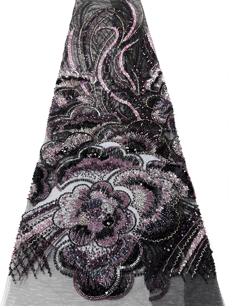 

ГОРЯЧАЯ НОВИНКА 2026: Высококачественная африканская тюлевая ткань с пайетками и вышивкой, кружевная ткань с бисером для свадеб в Нигерии.