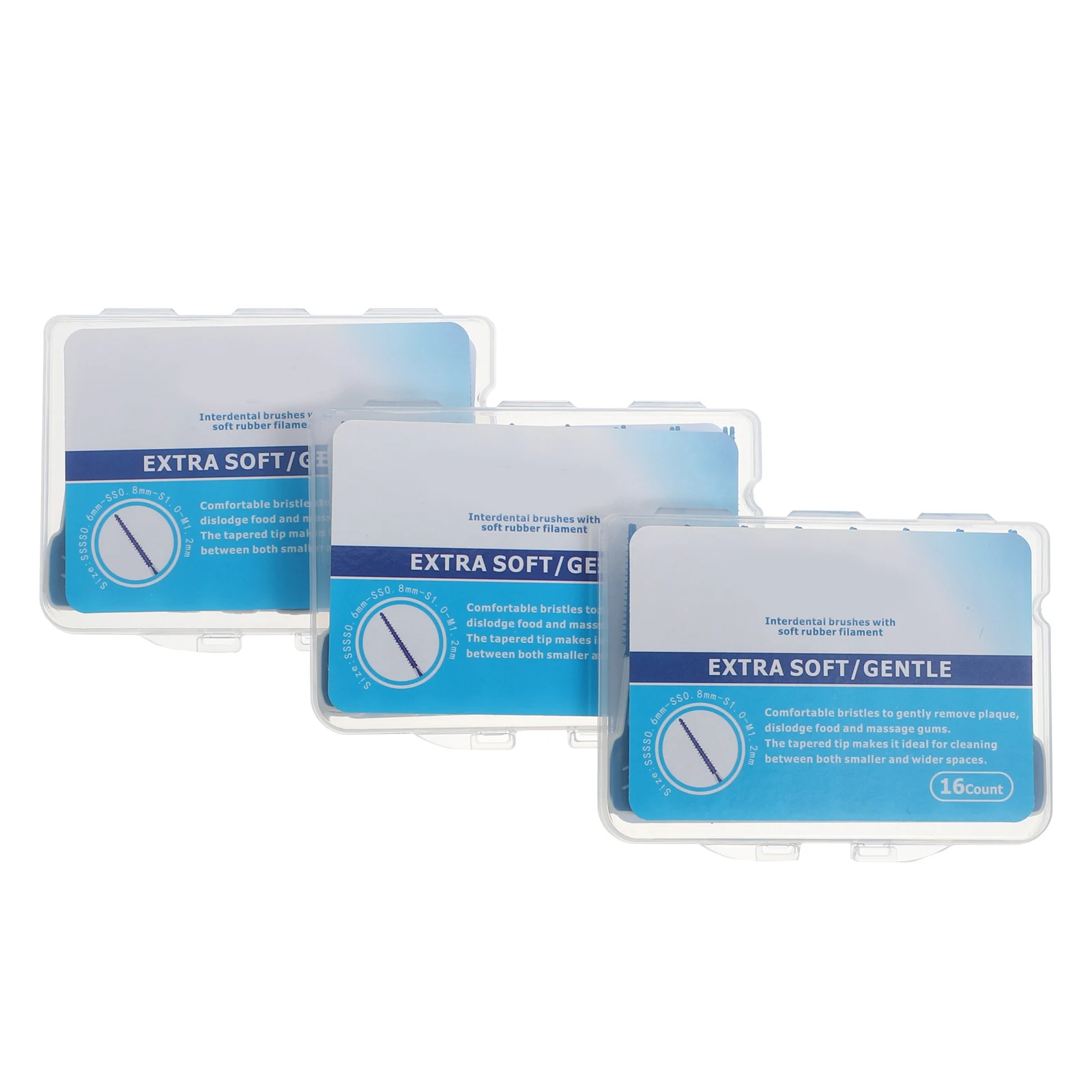 

48pcs Interdental Brush Teeth Cleaning Tool Oral Care Supplies Portable Travel Use Fights Cavities Gum Disease