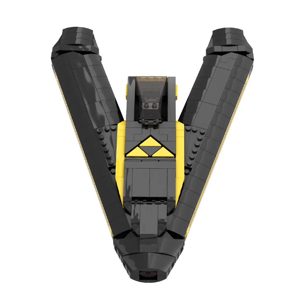 Gobricks MOC nave espacial Blacktrons interceptores modelo de bloques de construcción interceptores negros ladrillos juguete ensamblado regalo para niños