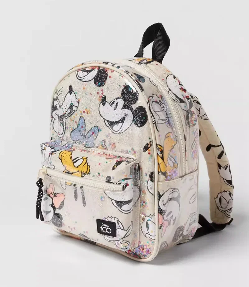 27X21X10cm Disney Cartoon Mickey Mouse New Kids Backpack Mini Schoolbag Girls and Boys Cute Shoulder Bag